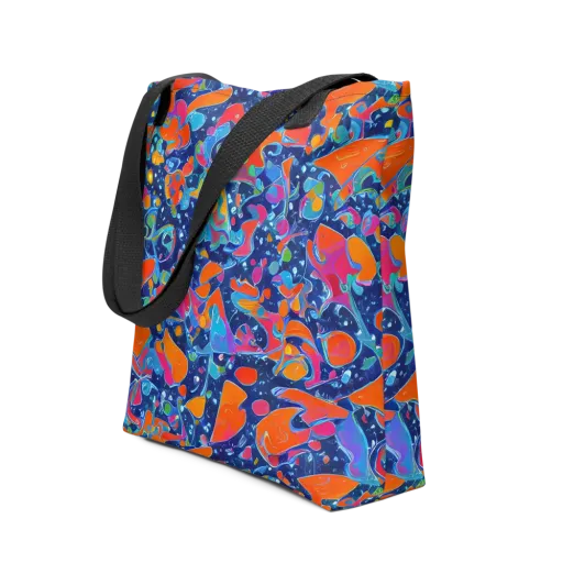 Cosmic Splatter on a Tote Bag