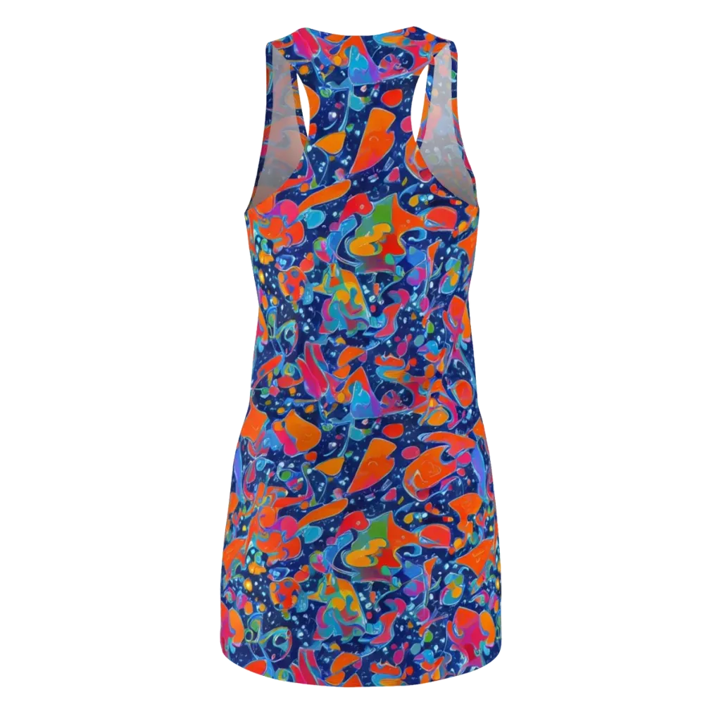 Cosmic Splatter on Racerback Dress — Back