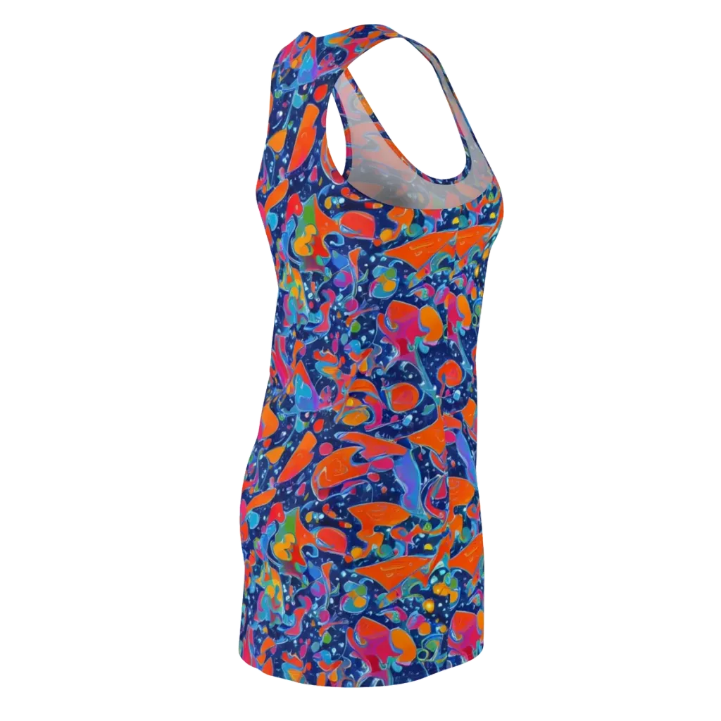 Cosmic Splatter on Racerback Dress — Back Side