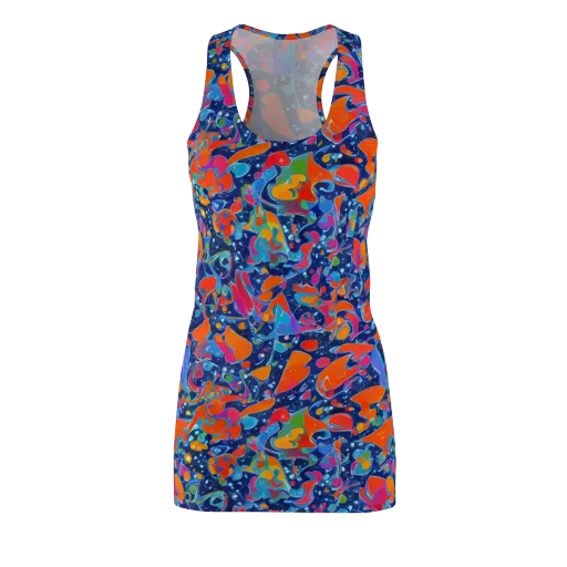 Cosmic Splatter on a Racerback Dress