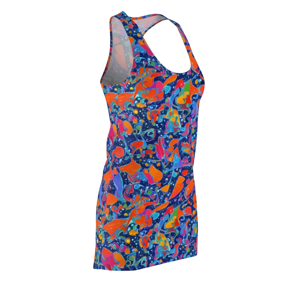 Cosmic Splatter on Racerback Dress — Front Side