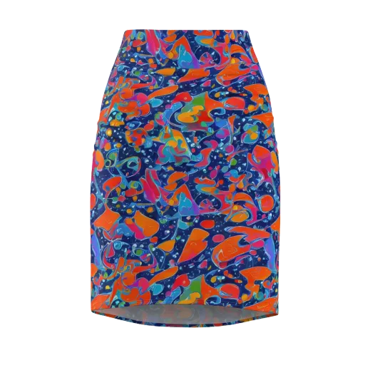 Cosmic Splatter on a Pencil Skirt