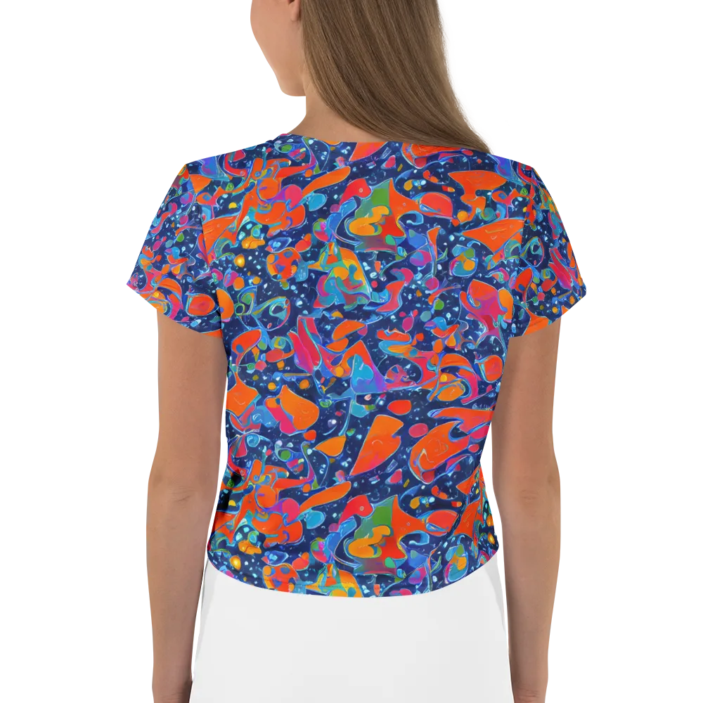 Cosmic Splatter on Crop Tee — Back