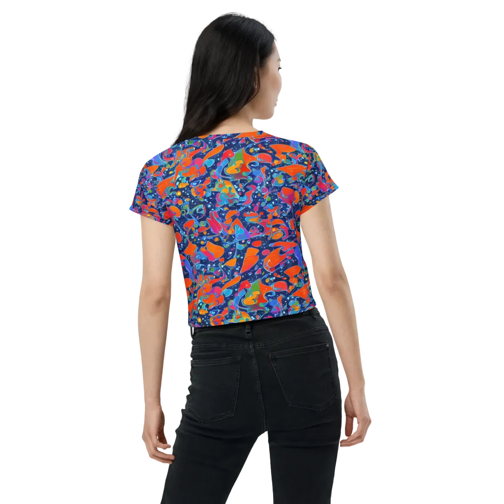 Cosmic Splatter on Crop Tee — Back