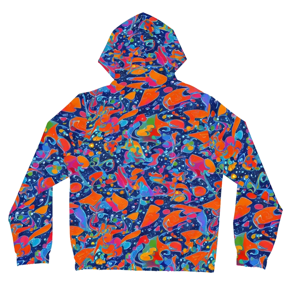 Cosmic Splatter on Women's Full-Zip Hoodie — Back