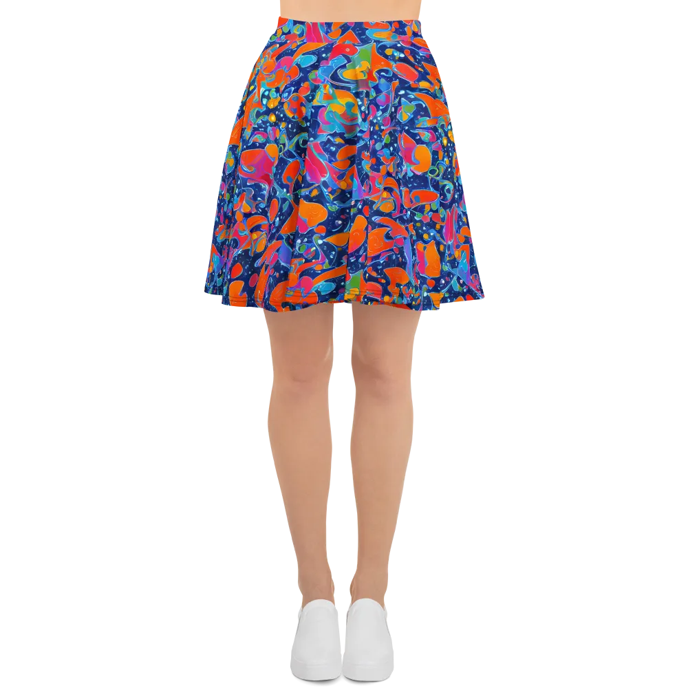 Cosmic Splatter on Skater Skirt — Front
