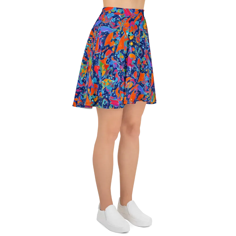 Cosmic Splatter on Skater Skirt — Right