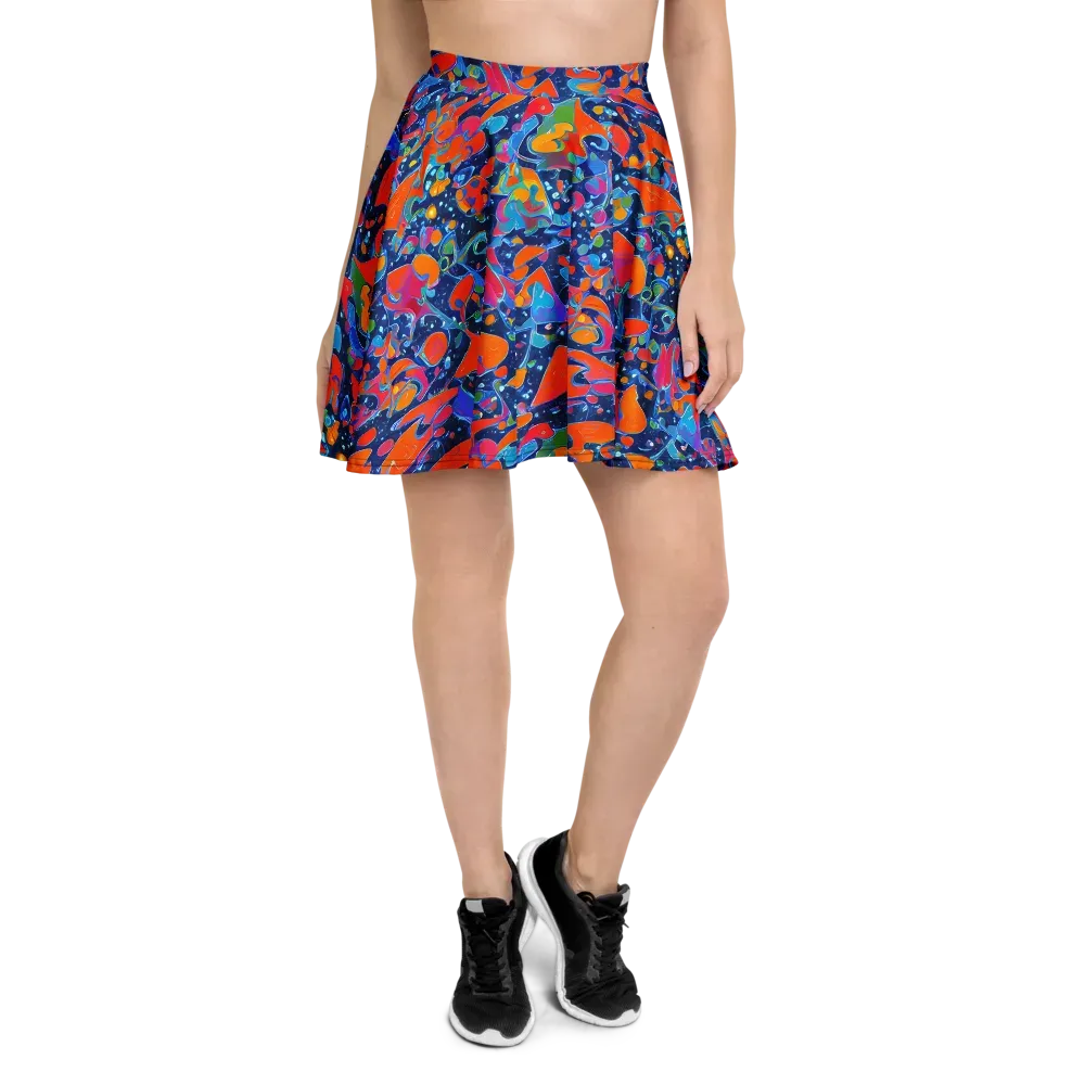 Cosmic Splatter on Skater Skirt — Front