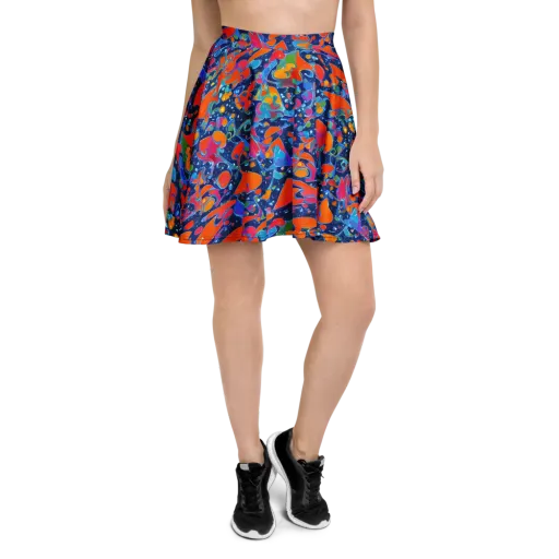 Cosmic Splatter on a Skater Skirt