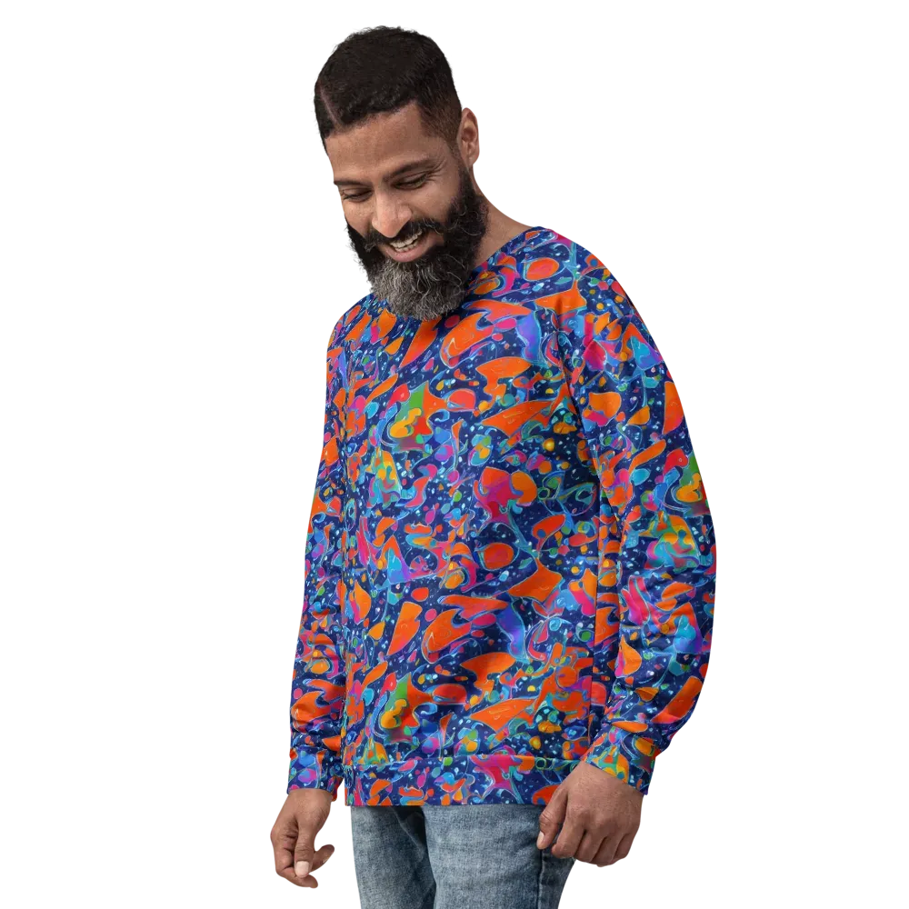 Cosmic Splatter on Sweatshirt — Left Front