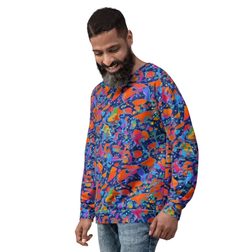 Cosmic Splatter on a Sweatshirt