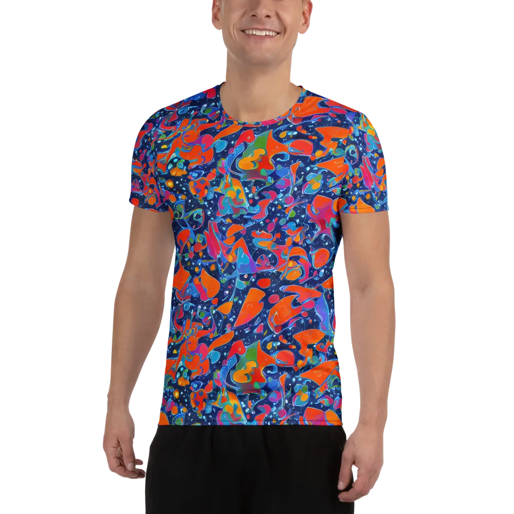 Cosmic Splatter on Men's Athletic T-Shirt — Front
