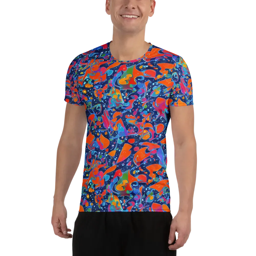 Cosmic Splatter on Men's Athletic T-Shirt — Front