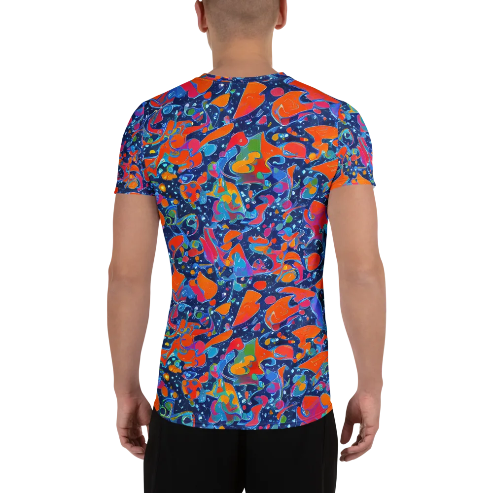 Cosmic Splatter on Men's Athletic T-Shirt — Back