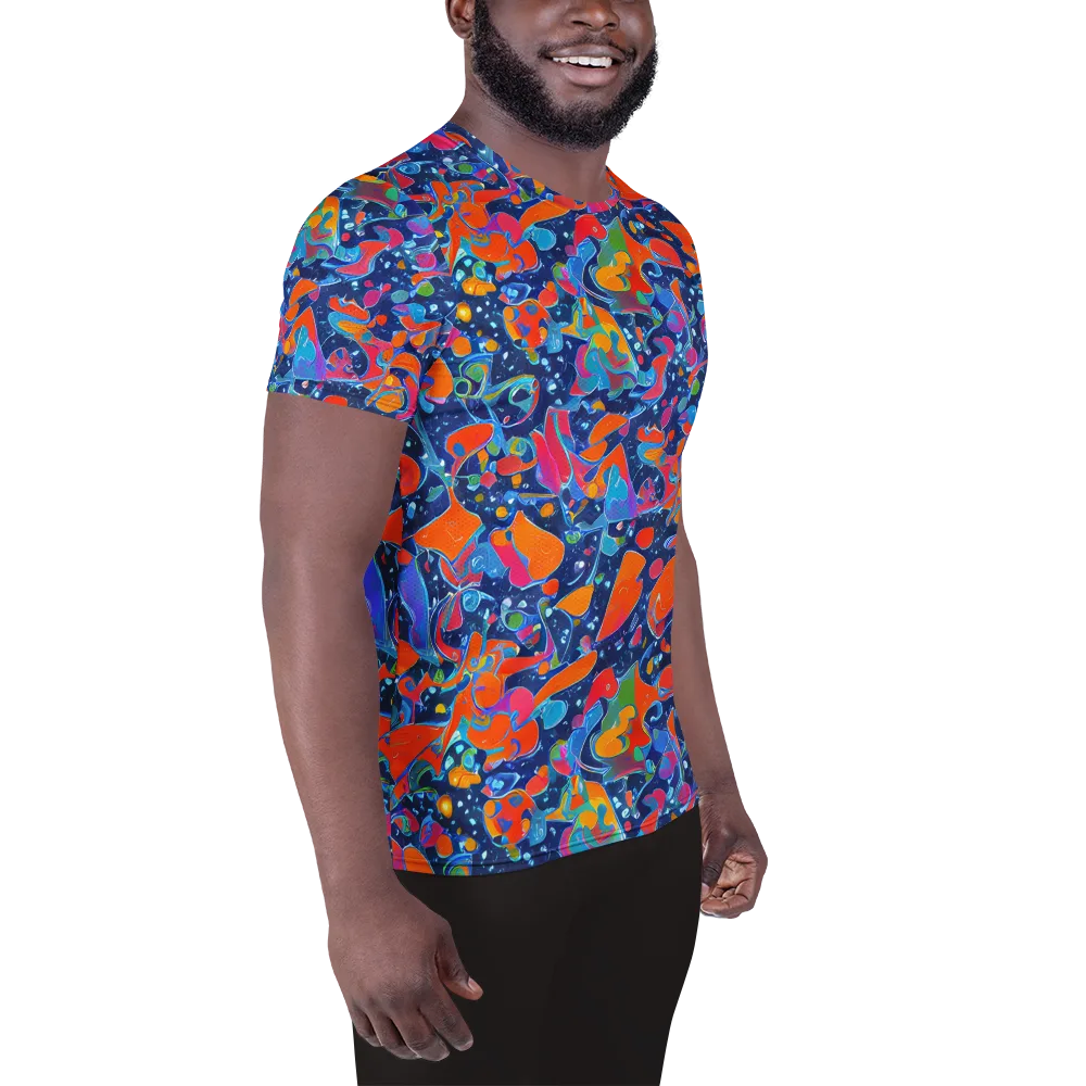 Cosmic Splatter on Men's Athletic T-Shirt — Right