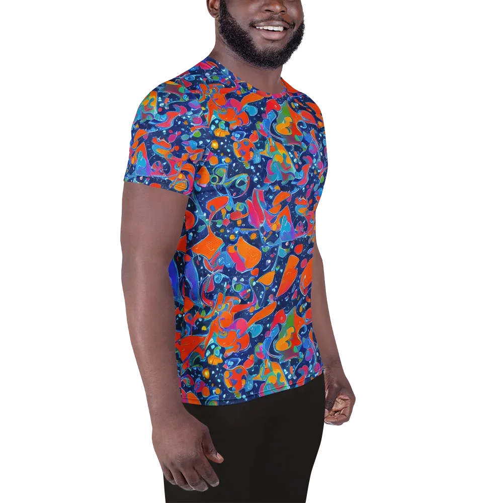 Cosmic Splatter on Men's Athletic T-Shirt — Right