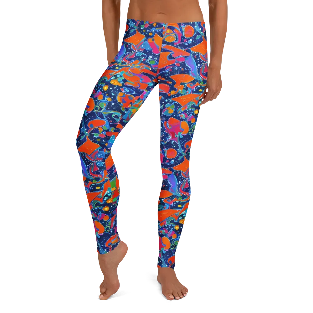 Cosmic Splatter on Leggings — Front