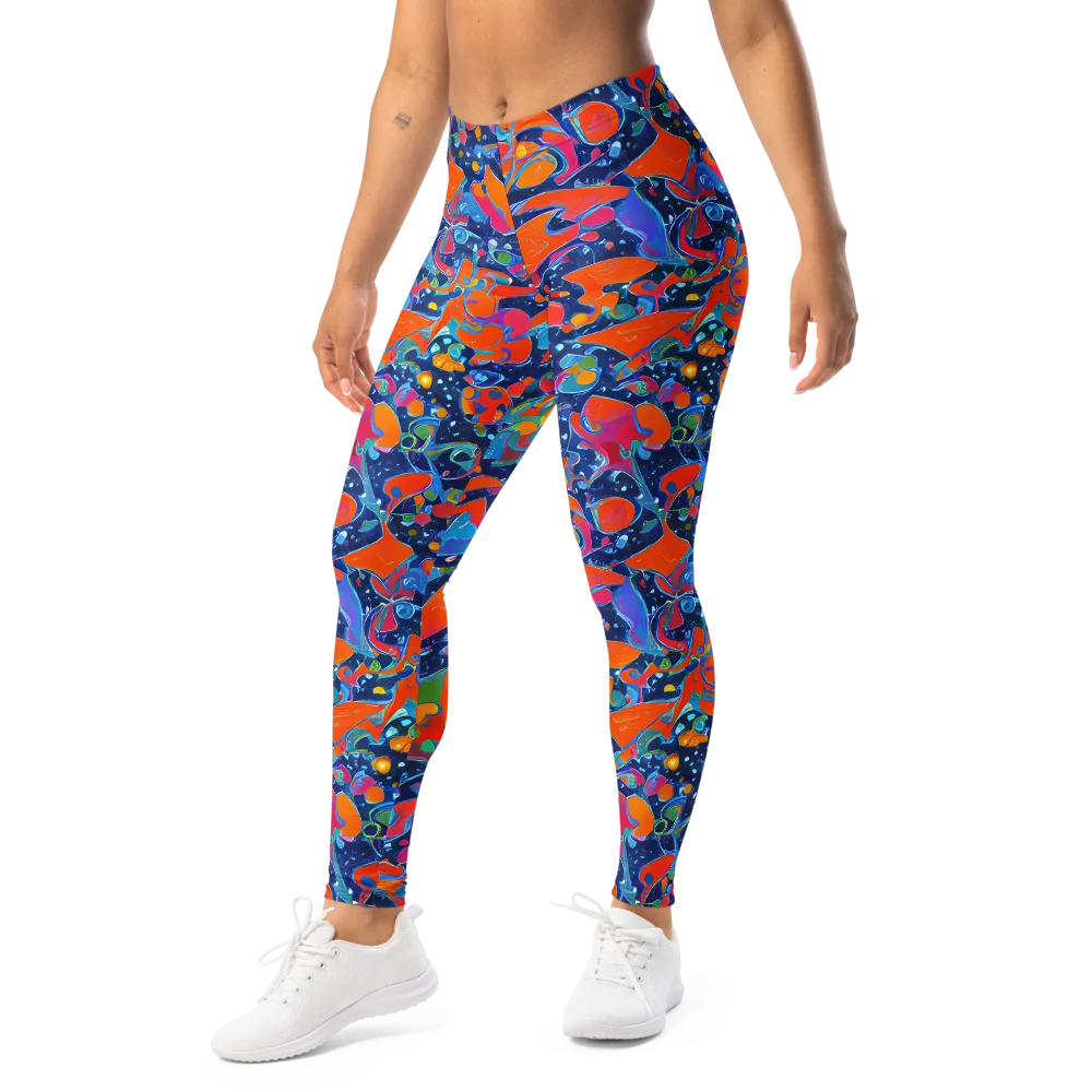 Cosmic Splatter on Leggings — Left Front