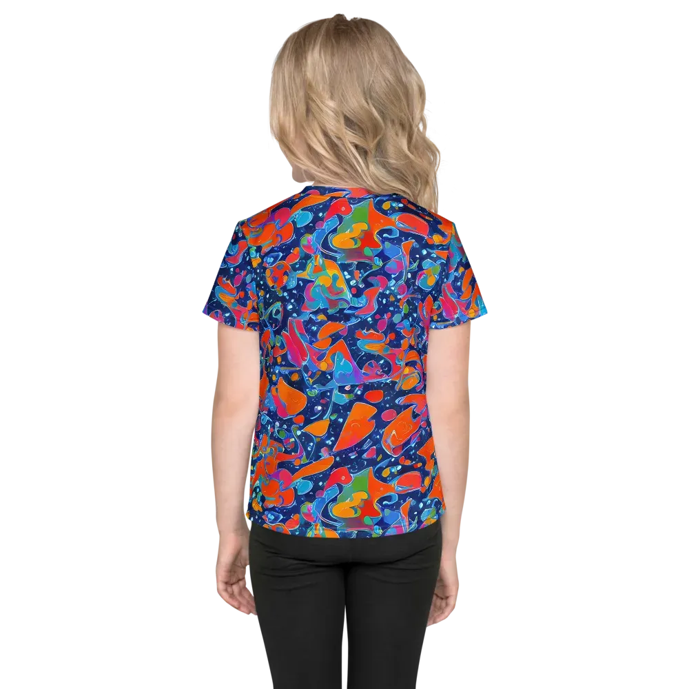 Cosmic Splatter on Kids Crew Neck T-Shirt — Back