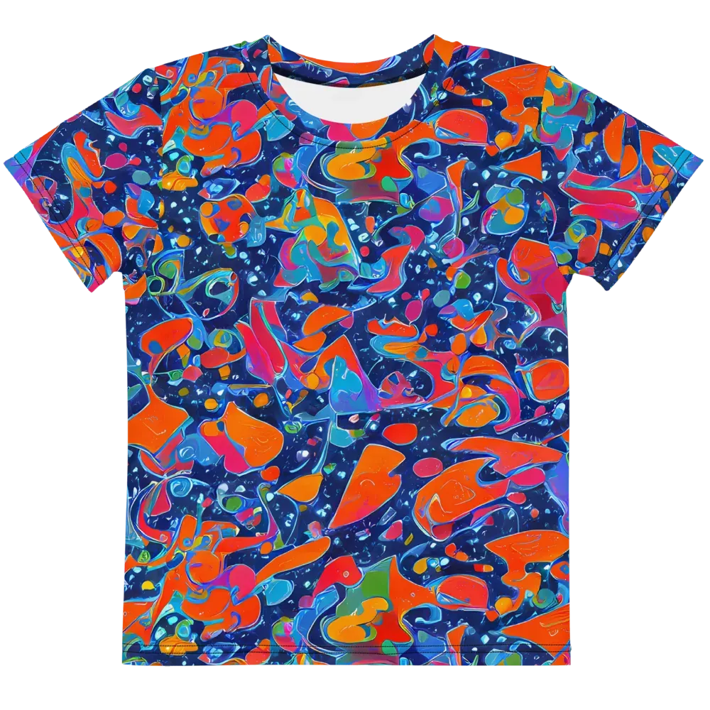Cosmic Splatter on Kids Crew Neck T-Shirt — Front