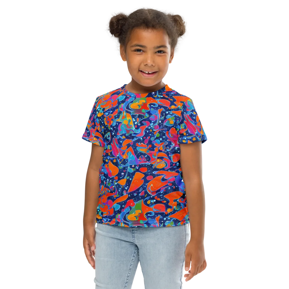 Cosmic Splatter on Kids Crew Neck T-Shirt — Front