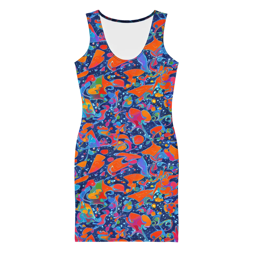 Cosmic Splatter on Bodycon Dress — Front
