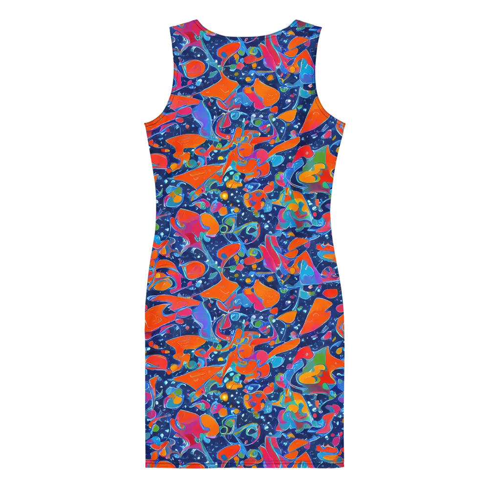 Cosmic Splatter on Bodycon Dress — Back