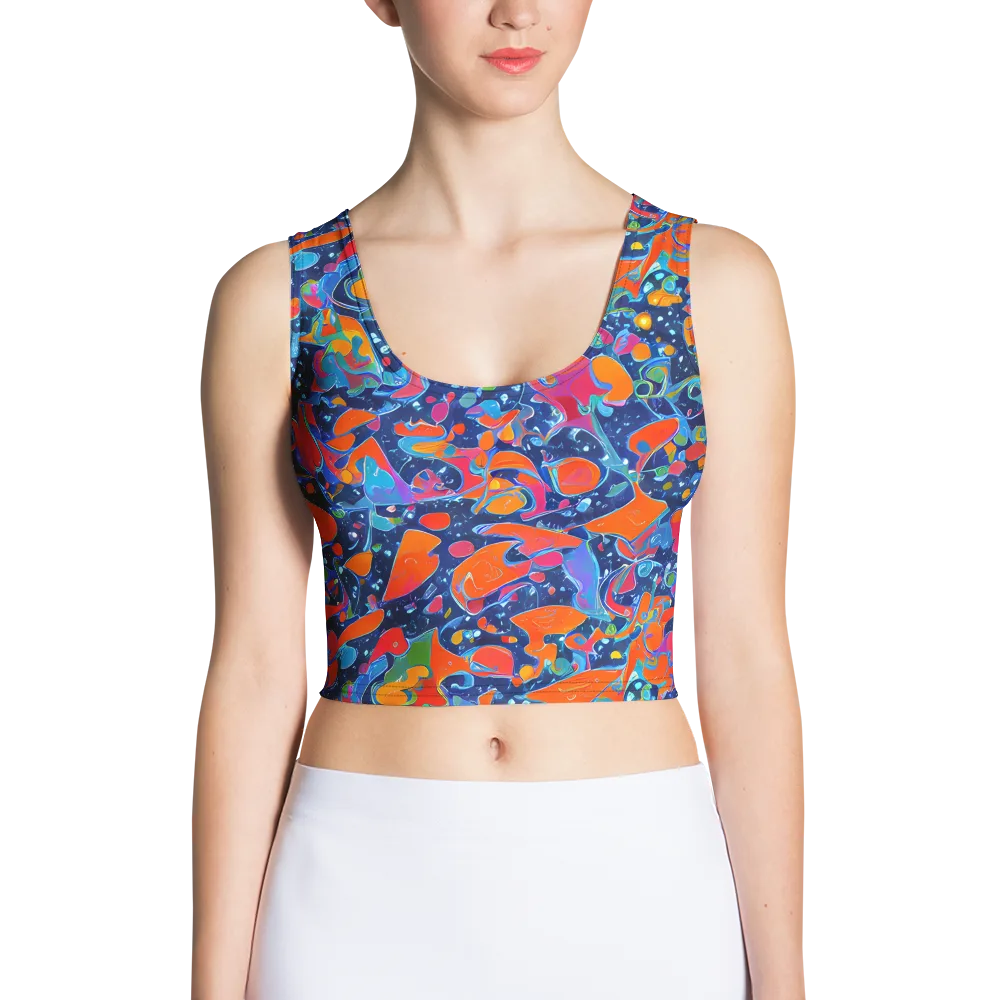 Cosmic Splatter on Crop Top — Front