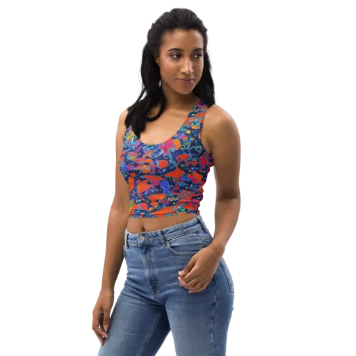 Cosmic Splatter on a Crop Top