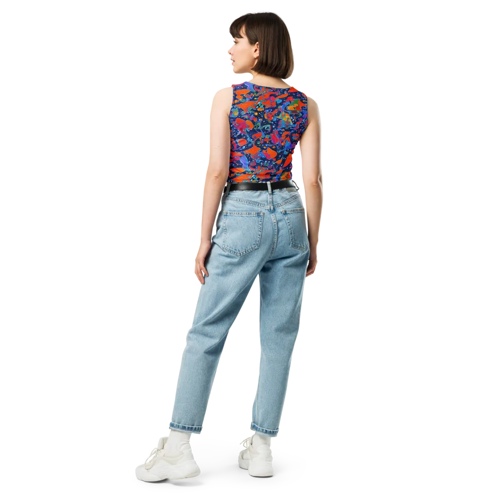 Cosmic Splatter on Crop Top — Back