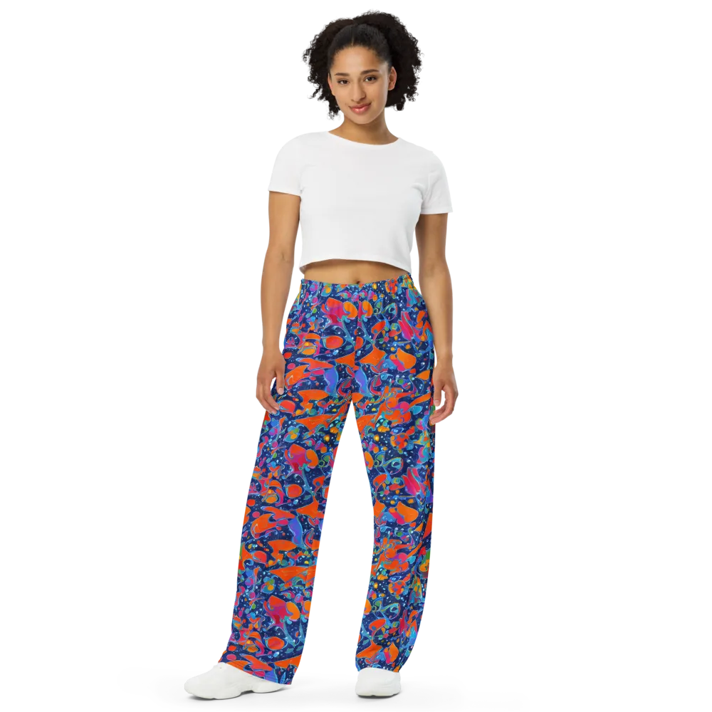 Cosmic Splatter on Wide-Leg Pants — Front