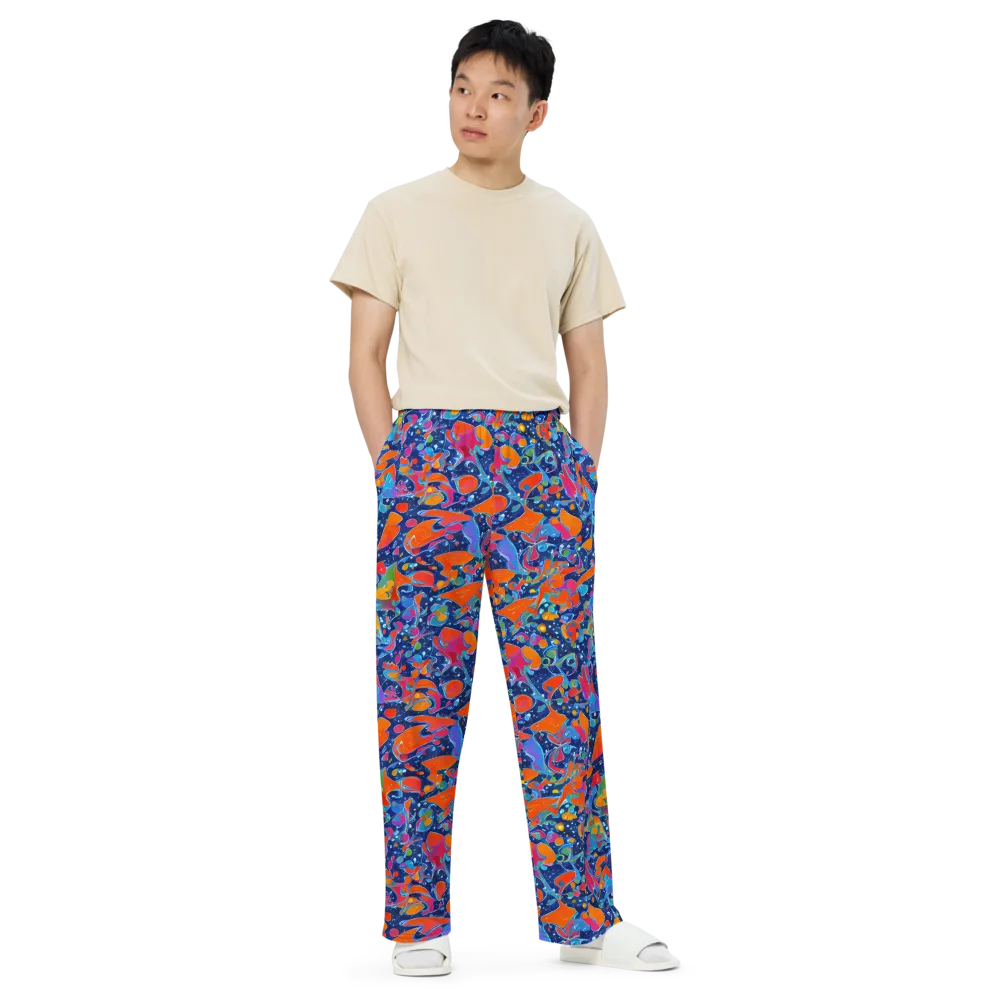 Cosmic Splatter on Wide-Leg Pants — Front
