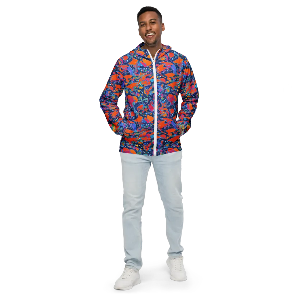 Cosmic Splatter on Men's Windbreaker — Front