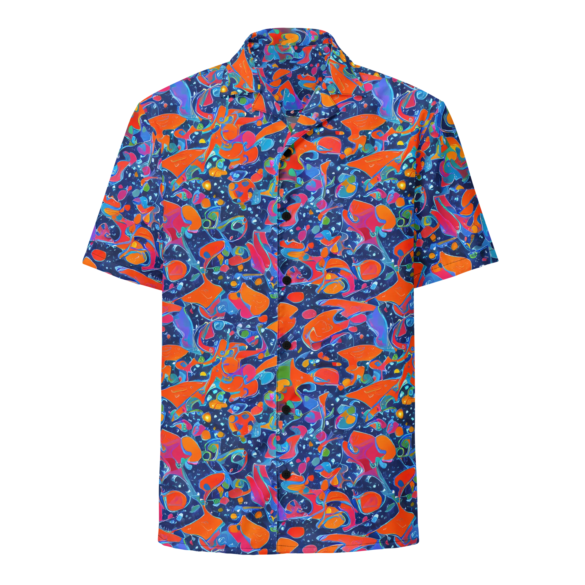 Cosmic Splatter on Button Shirt — Front
