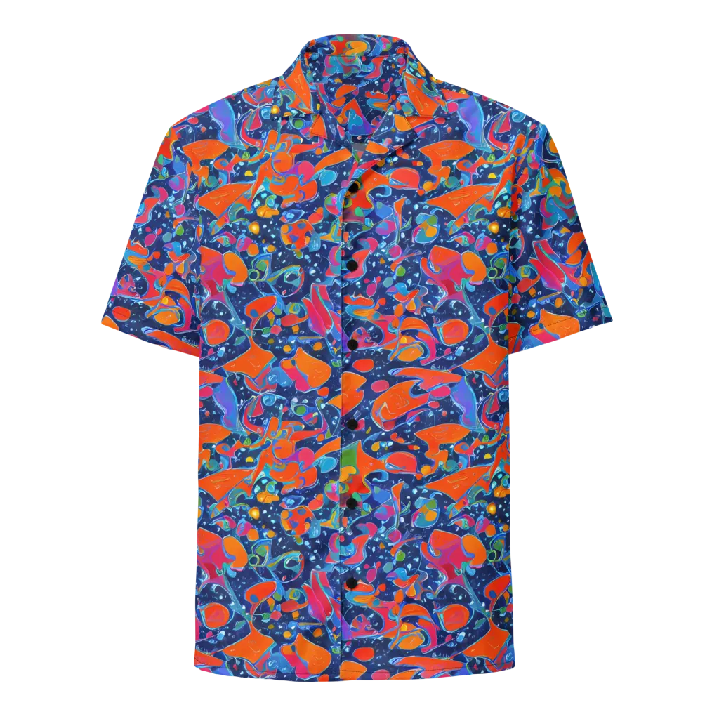 Cosmic Splatter on Button Shirt — Front