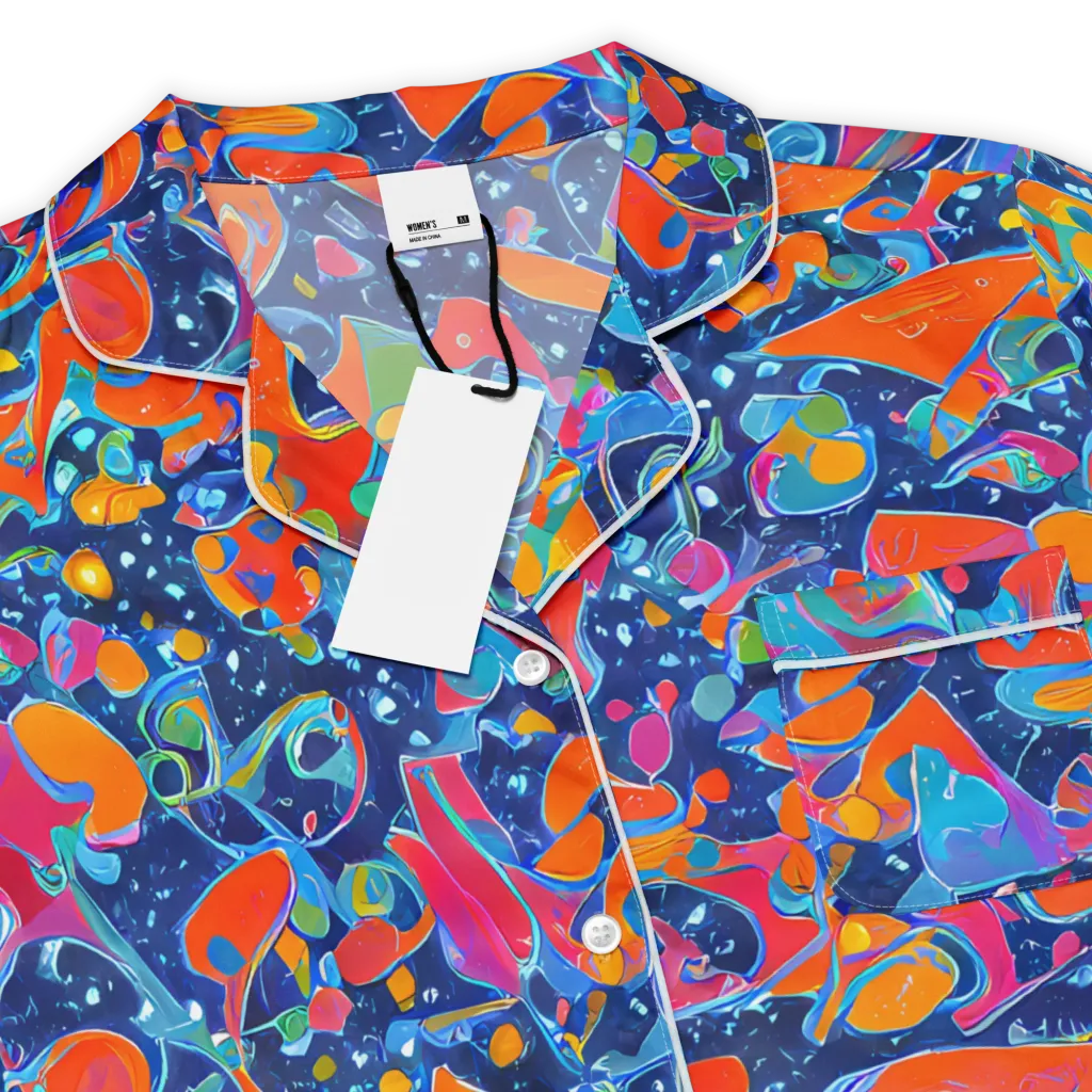 Cosmic Splatter on Women's Short Sleeve Pajama Top — Product details