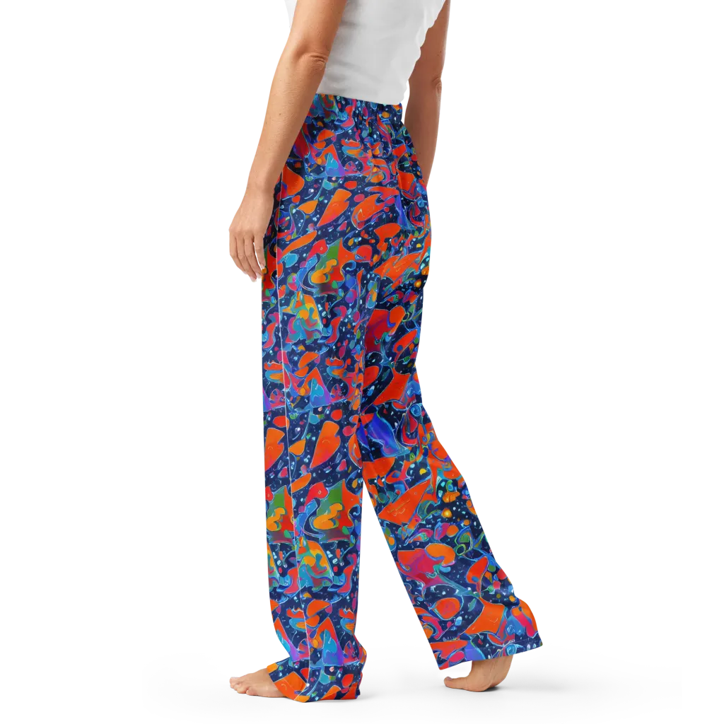 Cosmic Splatter on Women's Pajama Pants — Left