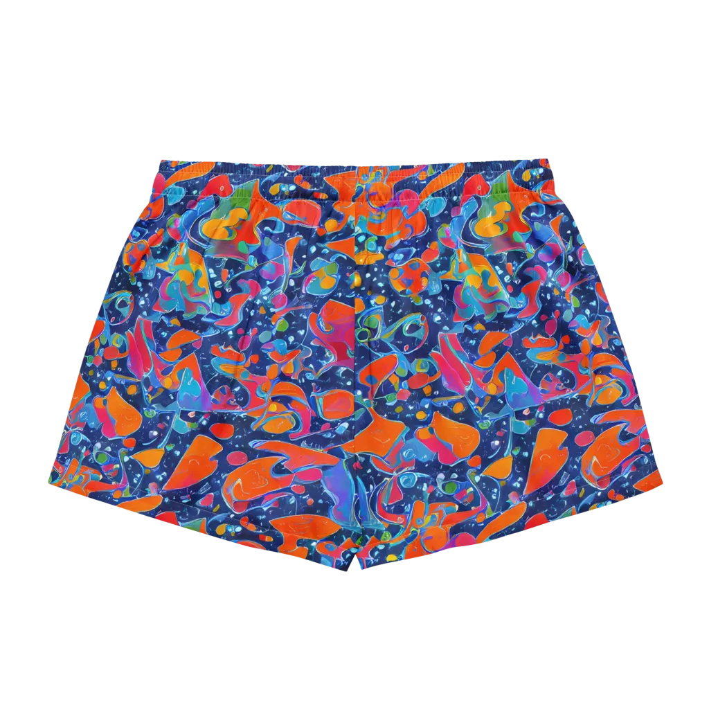Cosmic Splatter on Women's Pajama Shorts — Back