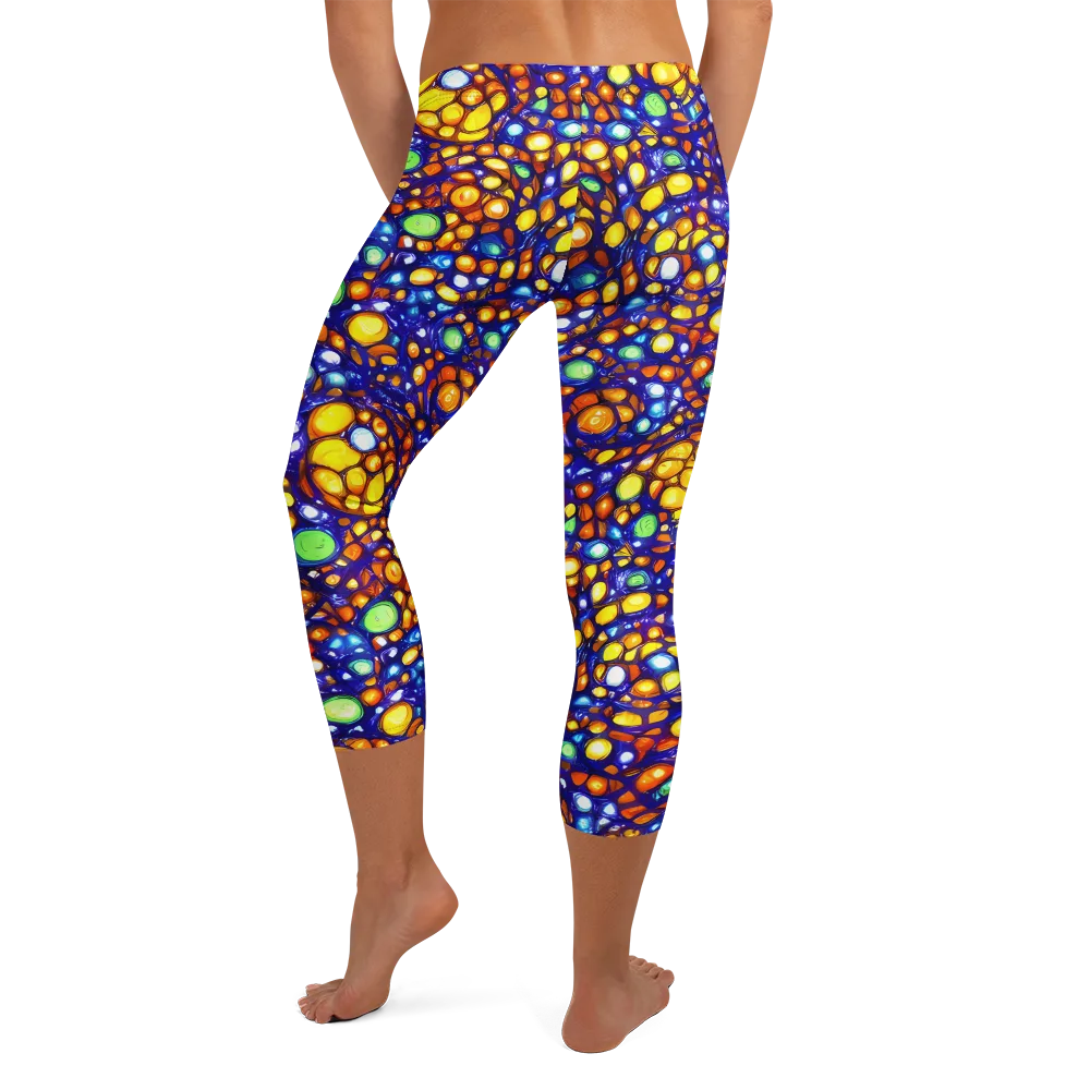 Cobalt Nectar on Capri Leggings — Back