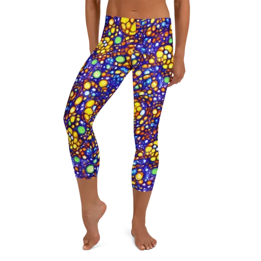 Cobalt Nectar on a Capri Leggings