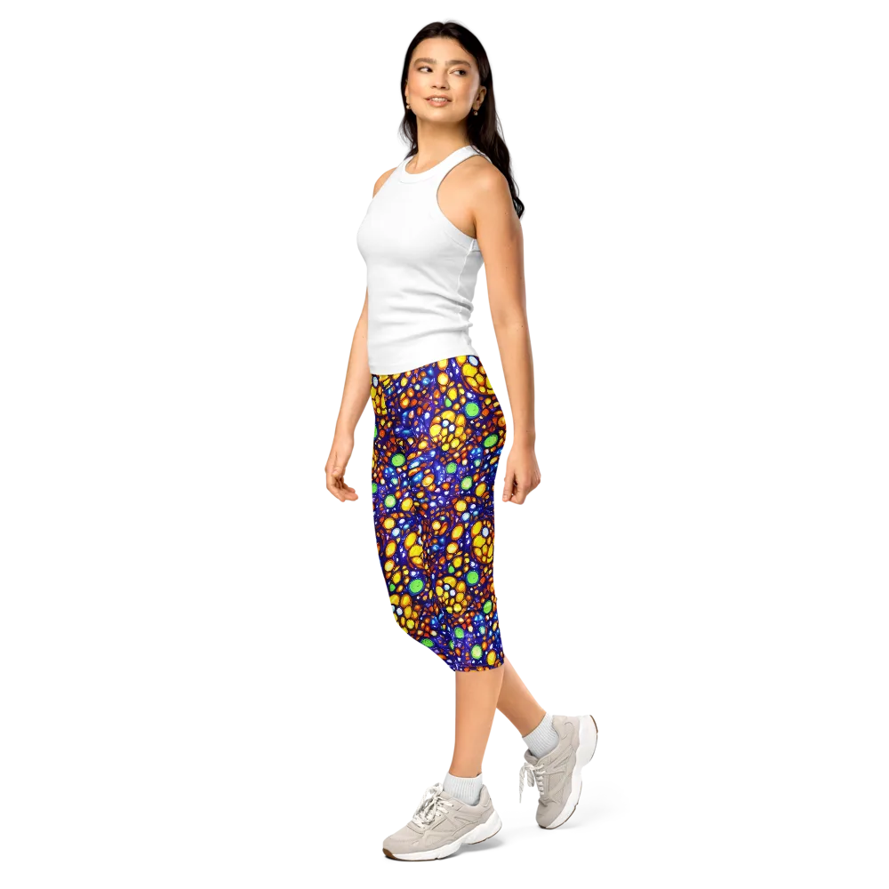 Cobalt Nectar on Capri Leggings — Left Front