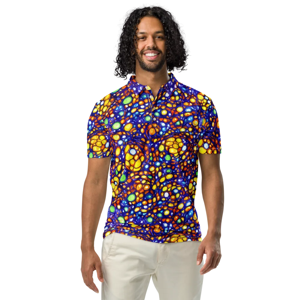 Cobalt Nectar on Men's Slim Fit Polo Shirt — Front