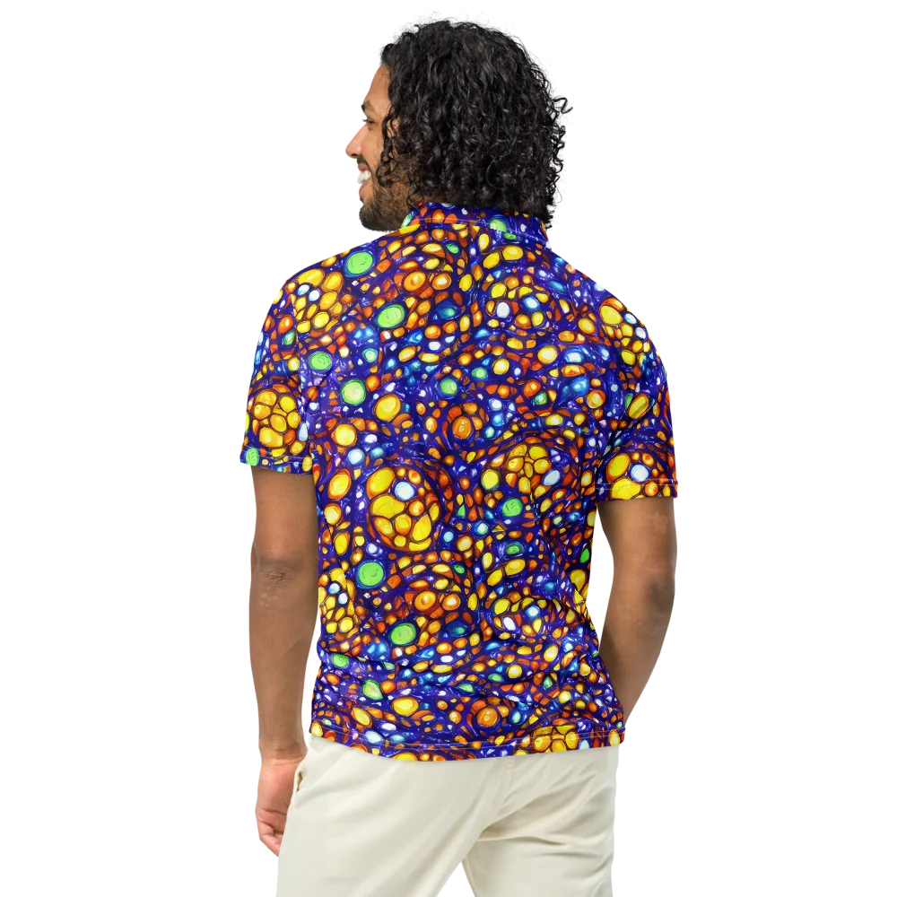 Cobalt Nectar on Men's Slim Fit Polo Shirt — Back