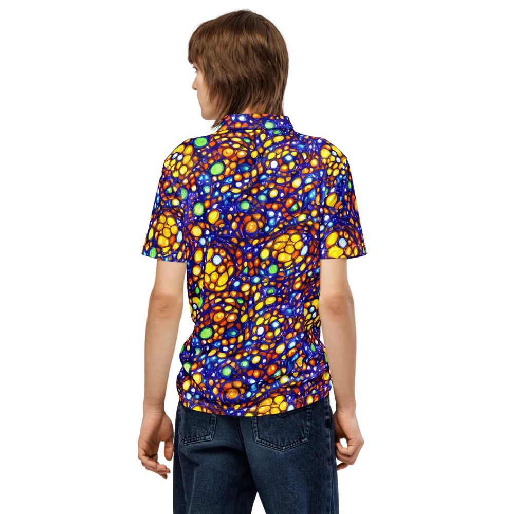 Cobalt Nectar on Men's Slim Fit Polo Shirt — Back
