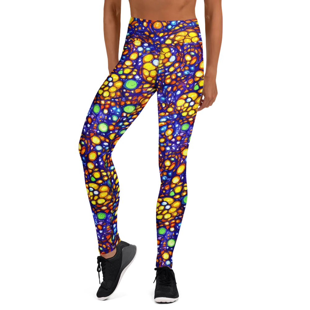 Cobalt Nectar on Yoga Leggings — Front