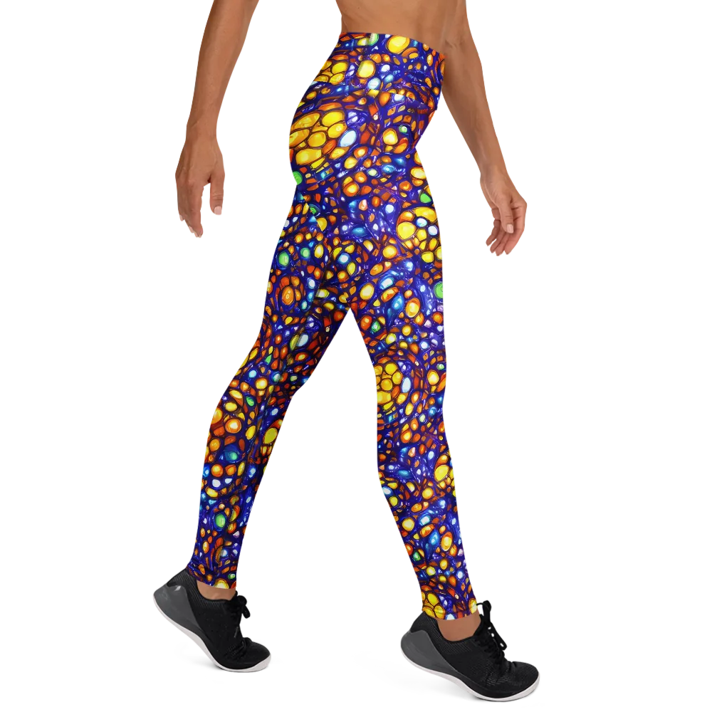 Cobalt Nectar on Yoga Leggings — Right
