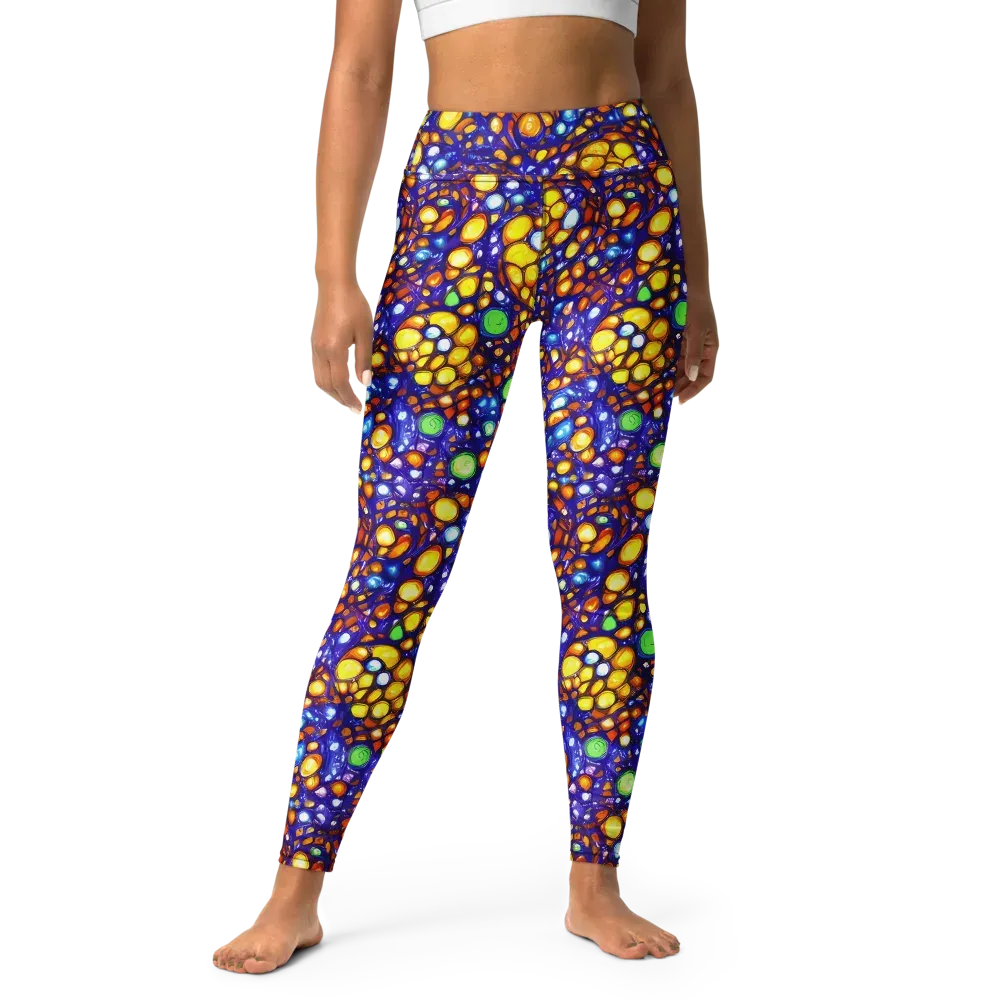 Cobalt Nectar on Yoga Leggings — Front