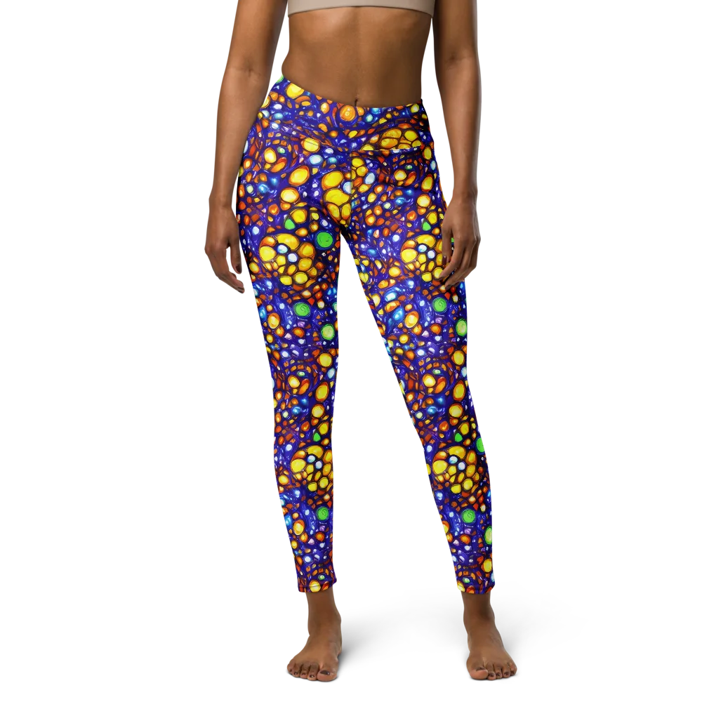 Cobalt Nectar on Yoga Leggings — Front