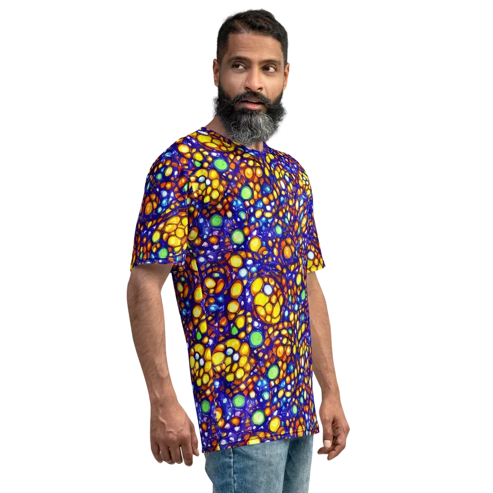 Cobalt Nectar on Men's Crew Neck T-Shirt — Right