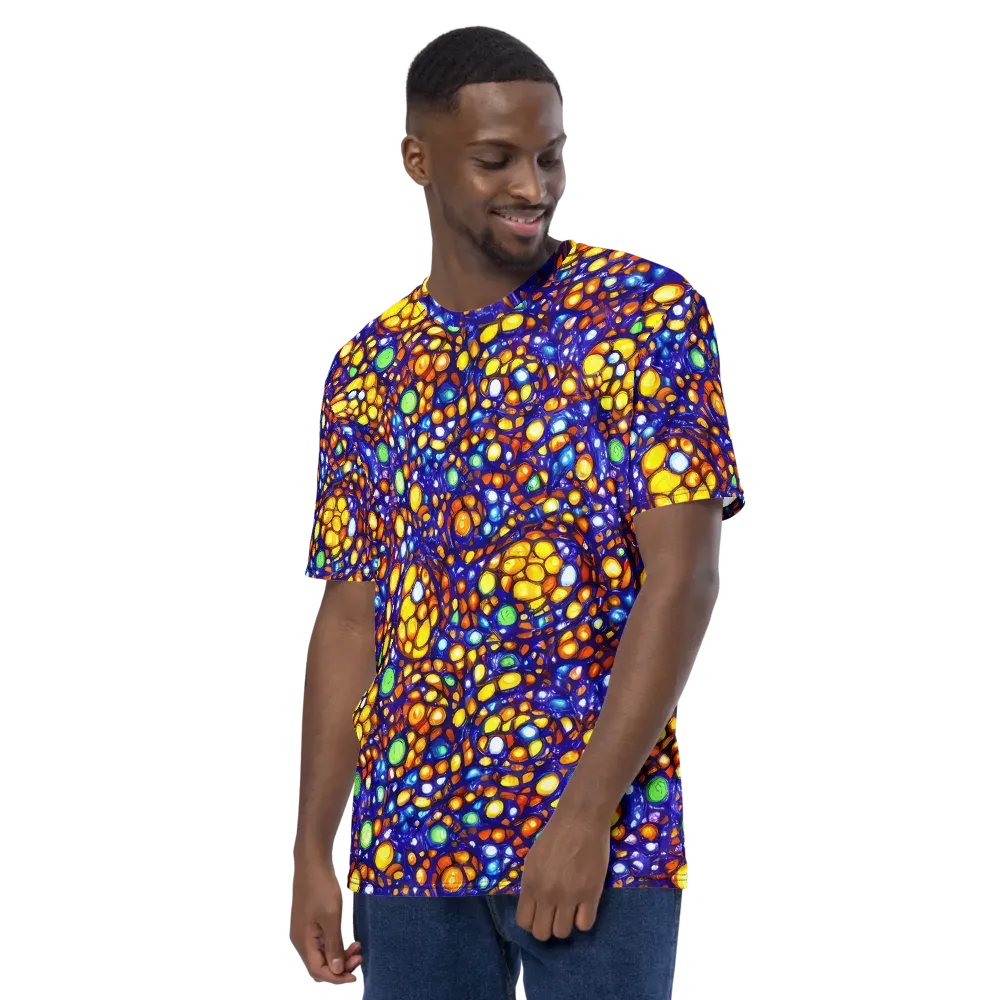 Cobalt Nectar on Men's Crew Neck T-Shirt — Left